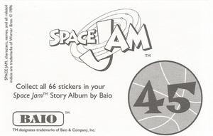 1996 Baio Space Jam Stickers #45 Sticker 45 Back