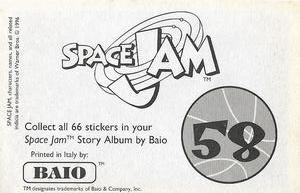 1996 Baio Space Jam Stickers #58 Sticker 58 Back