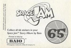 1996 Baio Space Jam Stickers #65 Sticker 65 Back