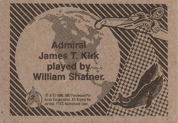 1987 FTCC Star Trek IV: The Voyage Home #2 William Shatner as Admiral James T. Kirk Back