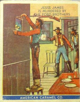 1930 American Caramel American Historical Characters (R14) #3 Jesse James is Murdered by the Ford Brothers Front