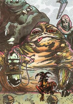 1994 Topps Star Wars Galaxy Series 2 - Deluxe Edition Foil #11 Jabba the Hutt Front