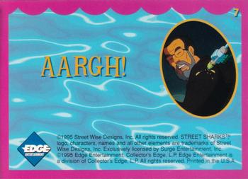 1995 Edge Street Sharks - Holofoil #7 AARGH! Back