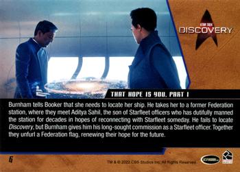 2022 Rittenhouse Star Trek: Discovery Season Three #6 That Hope Is You, Part 1 Back