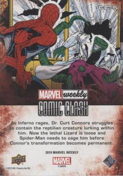 2019 Upper Deck Marvel Weekly - Comic Clash #CC-5 Spider-Man vs. Lizard Back
