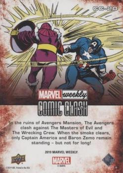 2019 Upper Deck Marvel Weekly - Comic Clash #CC-20 Captain America vs. Baron Zemo Back
