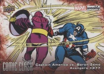2019 Upper Deck Marvel Weekly - Comic Clash #CC-20 Captain America vs. Baron Zemo Front