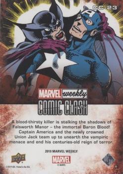 2019 Upper Deck Marvel Weekly - Comic Clash #CC-23 Captain America vs. Baron Blood Back