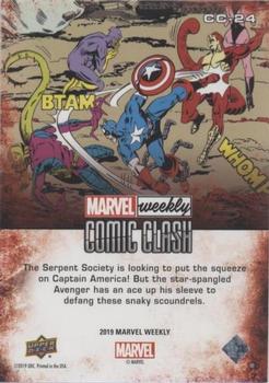 2019 Upper Deck Marvel Weekly - Comic Clash #CC-24 Captain America vs. The Serpent Society Back