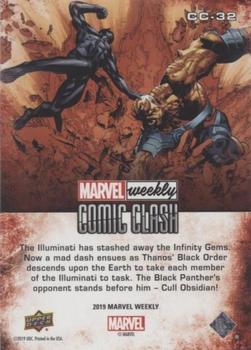 2019 Upper Deck Marvel Weekly - Comic Clash #CC-32 Black Panther vs. Cull Obsidian Back