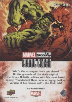 2019 Upper Deck Marvel Weekly - Comic Clash #CC-35 Hulk vs. Red Hulk Back
