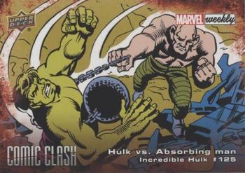 2019 Upper Deck Marvel Weekly - Comic Clash #CC-39 Hulk vs. Absorbing man Front
