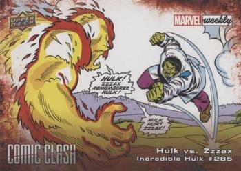 2019 Upper Deck Marvel Weekly - Comic Clash #CC-40 Hulk vs. Zzzax Front