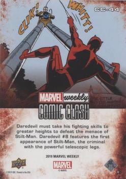 2019 Upper Deck Marvel Weekly - Comic Clash #CC-44 Daredevil vs. Stilt-Man Back