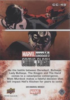 2019 Upper Deck Marvel Weekly - Comic Clash #CC-48 Daredevil vs. Lady Bullseye Back