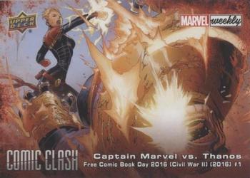 2019 Upper Deck Marvel Weekly - Comic Clash #CC-51 Captain Marvel vs. Thanos Front