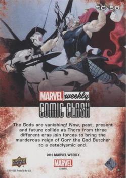 2019 Upper Deck Marvel Weekly - Comic Clash #CC-58 Thor vs. Gorr The God Butcher Back