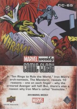 2019 Upper Deck Marvel Weekly - Comic Clash #CC-65 Iron Man vs. The Mandarin Back