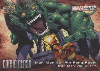 2019 Upper Deck Marvel Weekly - Comic Clash #CC-66 Iron Man vs. Fin Fang Foom Front