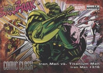 2019 Upper Deck Marvel Weekly - Comic Clash #CC-70 Iron Man vs. Titanium man Front