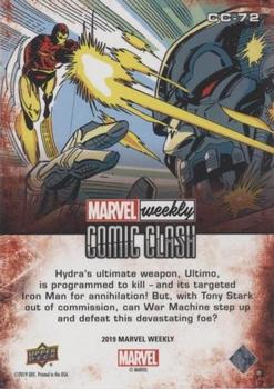 2019 Upper Deck Marvel Weekly - Comic Clash #CC-72 Iron Man vs. Ultimo Back