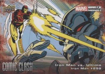 2019 Upper Deck Marvel Weekly - Comic Clash #CC-72 Iron Man vs. Ultimo Front