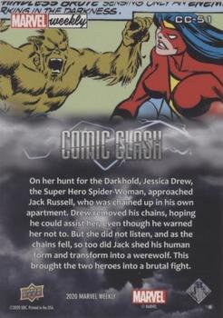 2020 Upper Deck Marvel Weekly - Comic Clash #CC-51 Werewolf By Night Back