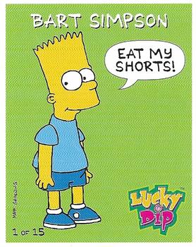 1996 Lucky Dip The Simpsons #1 Bart Simpson Front