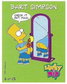 1996 Lucky Dip The Simpsons #3 Bart Simpson Front