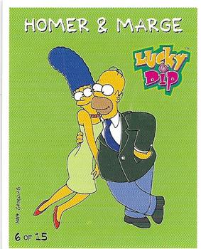 1996 Lucky Dip The Simpsons #6 Marge Simpson/Homer Simpson Front