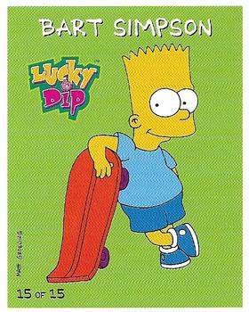 1996 Lucky Dip The Simpsons #15 Bart Simpson Front