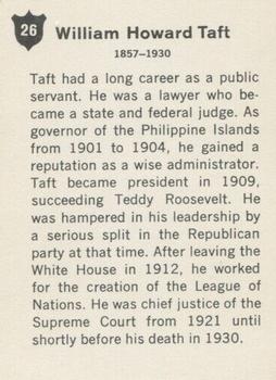 1960 Golden Press Presidents of the United States #26 William Howard Taft Back