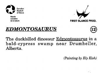 1993 Canadian Museum of Nature Series 1 Prehistoric Animals #12 Edmontosaurus Back