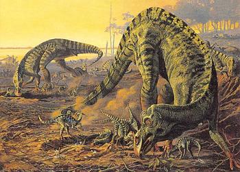 1993 Canadian Museum of Nature Series 1 Prehistoric Animals #14 Maiasaura Front
