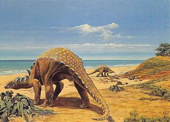 1993 Canadian Museum of Nature Series 1 Prehistoric Animals #19 Sauropelta Front