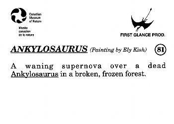 1993 Canadian Museum of Nature Series 1 Prehistoric Animals #81 Ankylosaurus Back