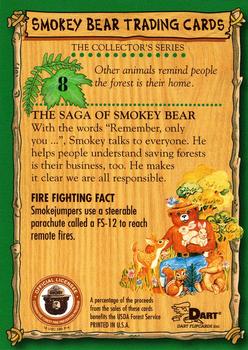 1996 Dart Smokey Bear #8 Smokey Bear Back