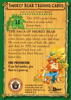1996 Dart Smokey Bear #14 Smokey Bear Back