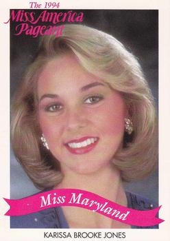 1994 Miss America Pageant Contestants #20 Karissa Brooke Jones Front