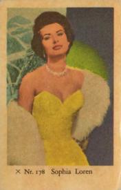 1958 Dutch Gum X Nr. Set #178 Sophia Loren Front