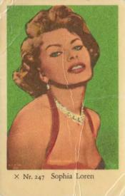 1958 Dutch Gum X Nr. Set #247 Sophia Loren Front