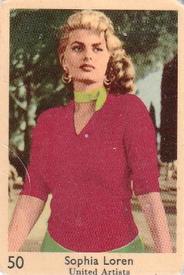 1957 Dutch Gum Large Number Series #50 Sophia Loren Front