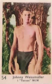 1957 Dutch Gum Large Number Series #54 Johnny Weissmuller Front