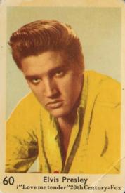 1957 Dutch Gum Large Number Series #60 Elvis Presley Front