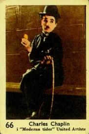 1957 Dutch Gum Large Number Series #66 Charlie Chaplin Front
