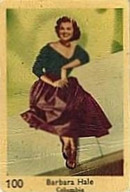 1957 Dutch Gum Large Number Series #100 Barbara Hale Front