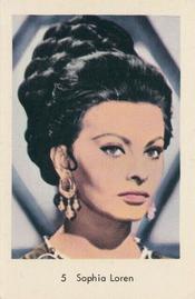 1964 Dutch Gum Numbered Set 1 #5 Sophia Loren Front