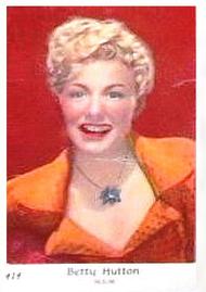1955 Dutch Gum Set 8 (Numbered) #414 Betty Hutton Front