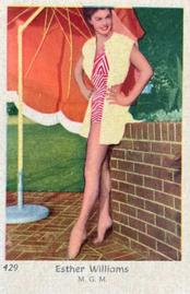 1955 Dutch Gum Set 8 (Numbered) #429 Esther Williams Front