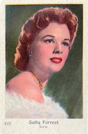 1955 Dutch Gum Set 8 (Numbered) #433 Sally Forrest Front